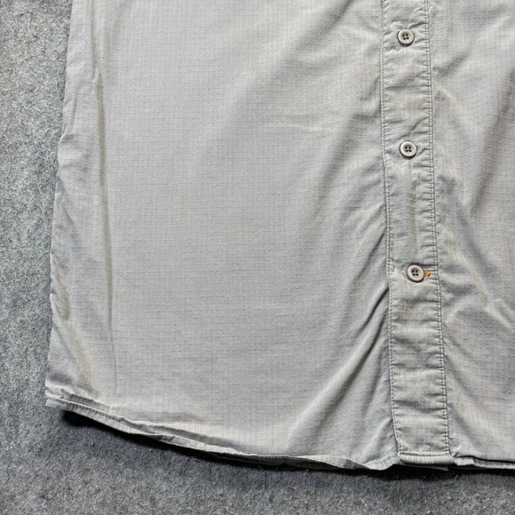 Carhartt Force Mandan Shirt Men M Gray Ripstop Nylon Cotton Long Sleeve Solid - Picture 4 of 16